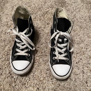 Black high top converse